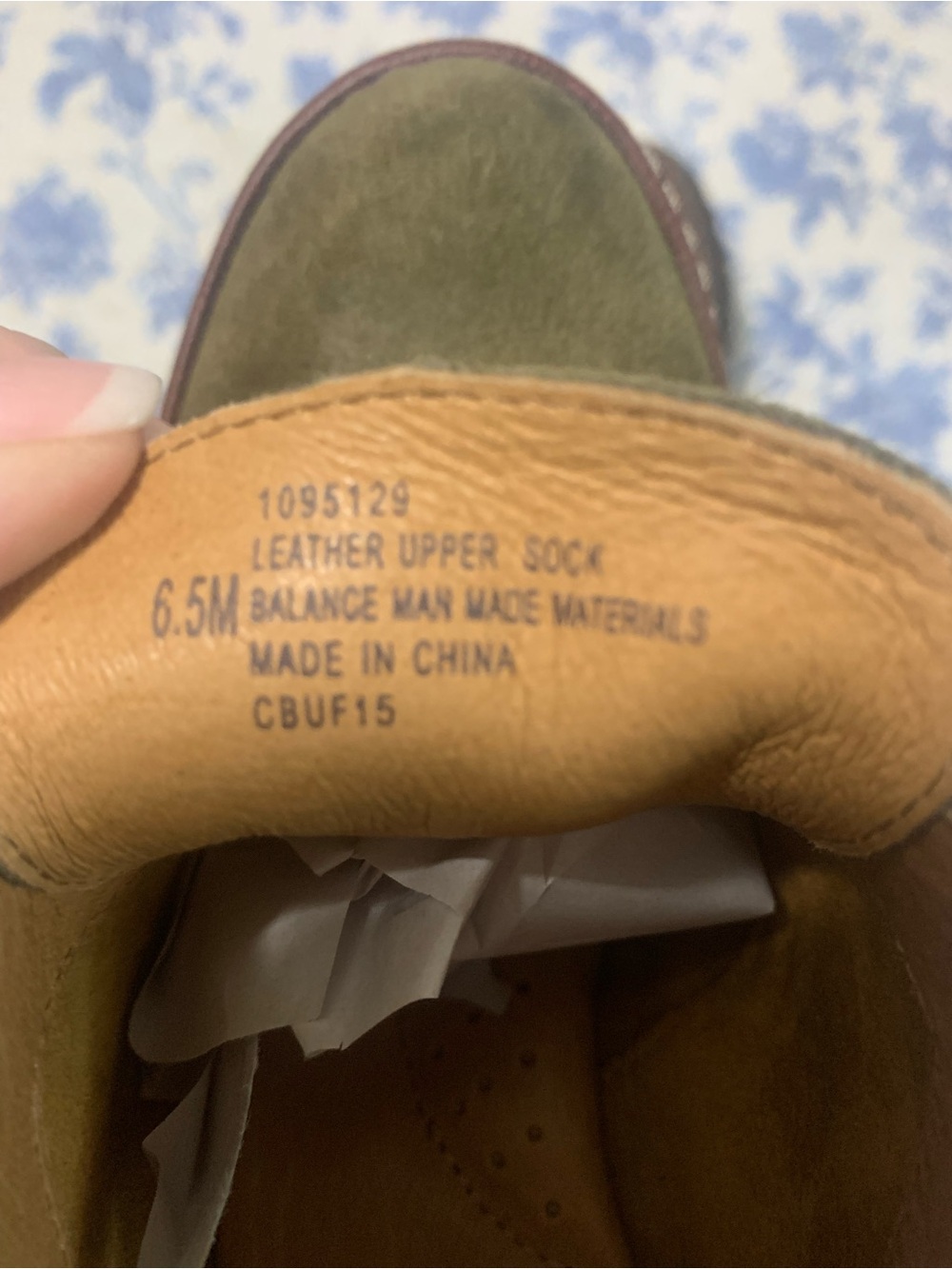 Sofft Olive Green Suede Wedge Oxfords with Brown Trim - Picture 9 of 9